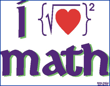 Image that says: I love math