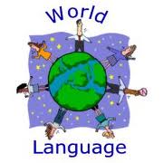 image of earth and words: world language